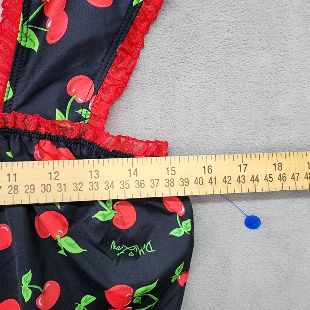NWT Demi Loon Cami Cherry Print Babydoll Tank Top Womens L Coquette Pinup Y2K - Picture 6 of 8